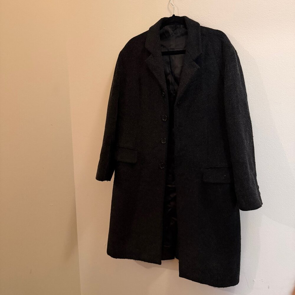 Vintage Grey Wool Overcoat